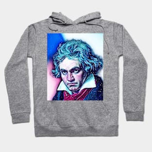 Ludwig van Beethoven snowy Portrait | Ludwig van Beethoven Artwork 13 Hoodie